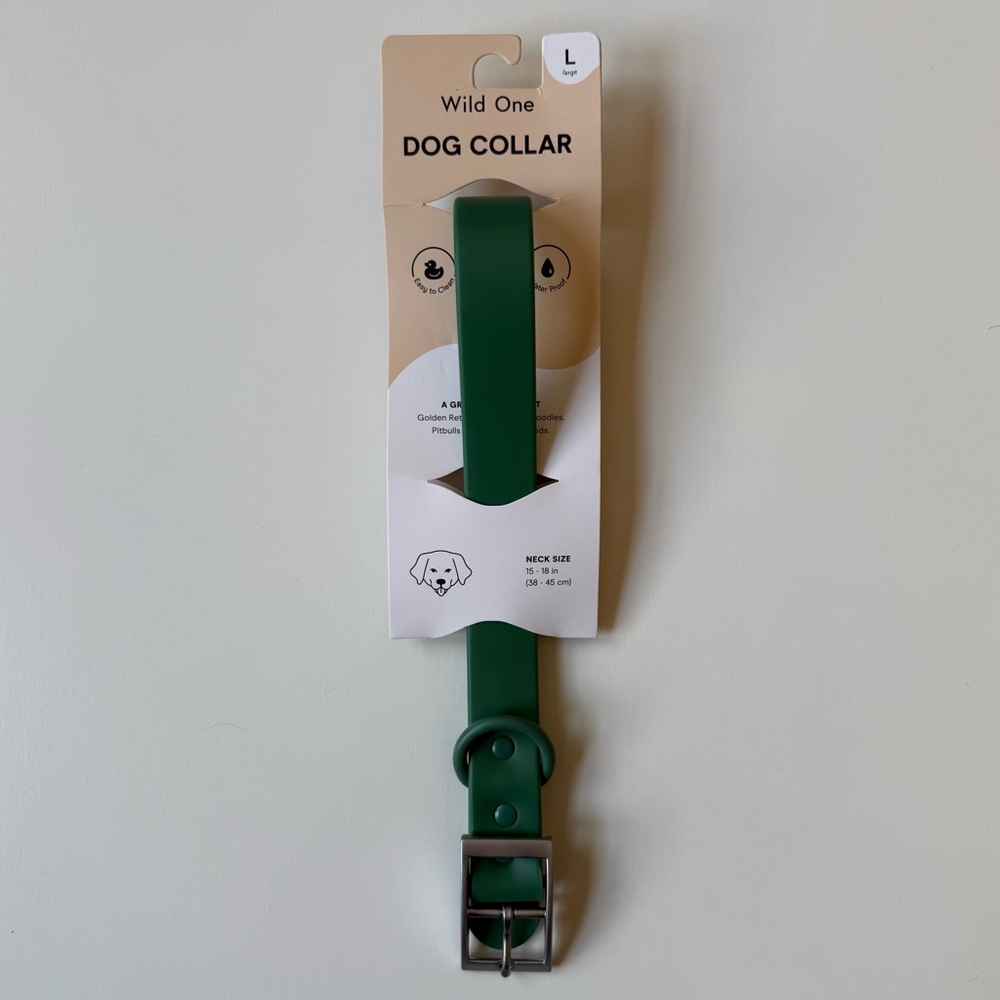 Wild One Green Dog Collar - Large